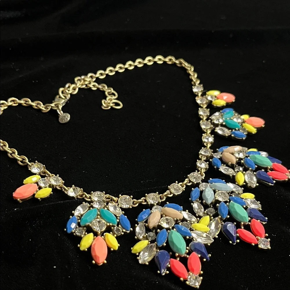 1533 J. Crew Multicolor Gem Necklace - Picture 4 of 6